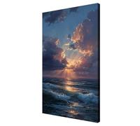 Cielo Pintar por Numeros Adultos, Nube Pintura por Numeros Kit, Easy Paint by Numbers Adult Niños, con 3 Pinceles y Pigmento Acrílico, DIY Manualidades Home Decor Regalo 70x140 cm, con Marco, d650k