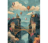 Cielo Pintar por Numeros Adultos y Principiantes, Kit de Pintura al Óleo de Lienzo para con Pinceles, DIY Paint by Numbers Kits, Kit Manualidades Adultos, Decoración del Hogar 25x35cm Paisaje Y-S315