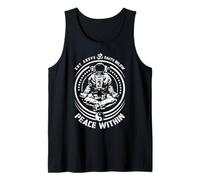 Cielo sobre la Tierra Bajo Paz Dentro Yoga Astronauta Zen Om Camiseta sin Mangas