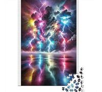 Cielo tormenta eléctrica 1000 Piezas Stock De Cartas Premium Rompecabezas De Bricolaje Niños Principiantes Desafío Juego Educativo Alivio del Estrés 70x50cm/1000pcs