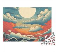 Cielos Atardecer Rompecabezas Diseño Nubes artístico Clásico 3 Capas Cartón 1000 PC, Ultra Difícil, Alivio Estrés, Regalo Noche Juego Familiar 52x38cm/1000pcs