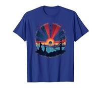 Cielos Rojos, Blancos y Azules Camiseta, Hombre, Azul Real, 3XL