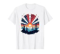 Cielos Rojos, Blancos y Azules Camiseta, Hombre, Blanco, 3XL