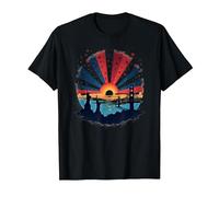 Cielos Rojos, Blancos y Azules Camiseta, Hombre, Negro, 3XL