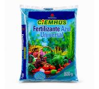CIEMHUS Fertilizante Azul Universal NPK 10-12-18 con Micronutrientes - Abono Mineral Granulado para Plantas Ornamentales, Huerto, Árboles y Césped, envase 800 g