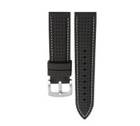 CIEMJSYNF Compatible con Casio Mdv-106 107 Mtp-1374 1375 EFR-516 EQB-500 EQB800 correa de silicona correa de reloj de goma accesorios for hombres(Black White -steel,22mm)
