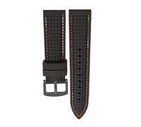 CIEMJSYNF Compatible con Casio Mdv-106 107 Mtp-1374 1375 EFR-516 EQB-500 EQB800 correa de silicona correa de reloj de goma accesorios for hombres(Black Orange black,20mm)