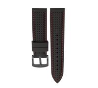 CIEMJSYNF Compatible con Casio Mdv-106 107 Mtp-1374 1375 EFR-516 EQB-500 EQB800 correa de silicona correa de reloj de goma accesorios for hombres(Black red -black,22mm)