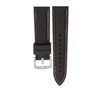 CIEMJSYNF Compatible con Casio Mdv-106 107 Mtp-1374 1375 EFR-516 EQB-500 EQB800 correa de silicona correa de reloj de goma accesorios for hombres(Black Orange -steel,20mm)