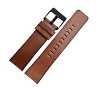CIEMJSYNF Correa de reloj de cuero Retro Compatible con Diesel DZ4343 DZ4323 DZ7406, correa de reloj italiana Vintage de 22mm, 24mm, 26mm y 28mm, pulsera for hombre