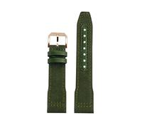 CIEMJSYNF Correa de reloj de lona de nailon for deportes al aire libre, Compatible con IWC Pilot Mark XVIII Spitfire Portugal Series, 20, 21 y 22MM(Army Green RG A,21mm Width)