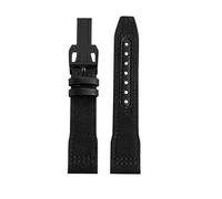 CIEMJSYNF Correa de reloj de lona de nailon for deportes al aire libre, Compatible con IWC Pilot Mark XVIII Spitfire Portugal Series, 20, 21 y 22MM(Black black B,20mm Width)