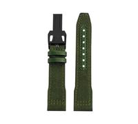 CIEMJSYNF Correa de reloj de lona de nailon for deportes al aire libre, Compatible con IWC Pilot Mark XVIII Spitfire Portugal Series, 20, 21 y 22MM(Army Green black B,22mm Width)