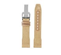 CIEMJSYNF Correa de reloj de lona de nailon for deportes al aire libre, Compatible con IWC Pilot Mark XVIII Spitfire Portugal Series, 20, 21 y 22MM(Khaki silver B,20mm Width)