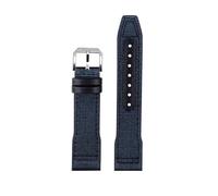CIEMJSYNF Correa de reloj de lona de nailon for deportes al aire libre, Compatible con IWC Pilot Mark XVIII Spitfire Portugal Series, 20, 21 y 22MM(Blue silver A,20mm Width)