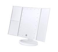 CIEN BEAUTY Espejo cosmético LED plegable (blanco)