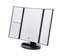 CIEN BEAUTY Espejo cosmético LED plegable (negro)