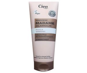 CIEN Crema de manos Madame Glamour cuida y mima, cuidado exclusivo con manteca de karité y aceite de argán, para piel normal, (1 x 100 ml)