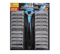 Cien MEN Twin Blade 20 Cuchillas de repuesto de nueva calidad, tiras deslizantes con aloe vera y vitamina E