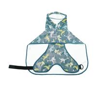 Cien para dormir - abrigo de abrigo de perro impermeable extraíble, espacio con capucha | Rayas reflectantes ligeras, transpirables, ropa para perros para pequeños grandes exteriores de cintura grande