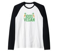 Cien por ciento Vegano Camiseta Manga Raglan