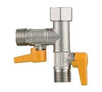 Ciencia 3 Vías válvula de conmutación pieza Stueck g 1/2 latón adaptador para manguera de ducha (Válvula Ducha cepillado níquel