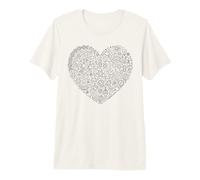 Ciencia Doodle Corazón Física Química Biología Camiseta Premium