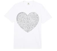 Ciencia Doodle Corazón Física Química Biología Comfort Colors Adult Heavyweight T-Shirt