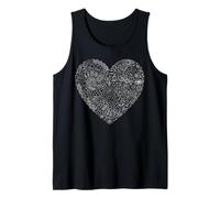 Ciencia Doodle Corazón Física Química Biología Espacial Arte Camiseta sin Mangas