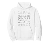 Ciencia Doodle Física Matemáticas Química Biología Astronomía Sudadera con Capucha