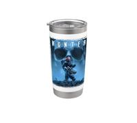 Ciencia Ficción Cyberpunk Soldado Hunter Skull Gamer Vaso térmico de acero inoxidable de doble pared