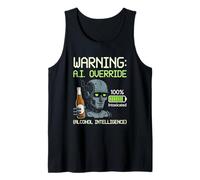 Ciencia ficción Humor A.I. Anular Alcohol Inteligencia Robot Cerveza Camiseta sin Mangas