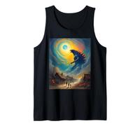 Ciencia ficción Kaiju Monster Van Gogh Starry Night Graphic Camiseta sin Mangas
