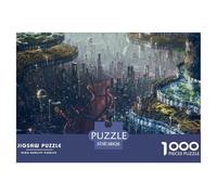Ciencia Ficción Puzzle Imposible,desafío para Adultos Cyberpunk Juego Educativo 1000 Piezas Obra De Arte De Juego De para Adultos Y Niños Mayores De 12 Años 38x26cm/1000pcs