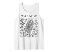 Ciencia ficción Warp Drive Funny Scifi Vintage Patent Camiseta sin Mangas
