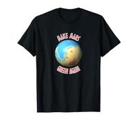 Ciencia Negro Azul Rojo Marte Terraforming Cartografía Camiseta