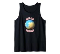 Ciencia Negro Azul Rojo Marte Terraforming Cartografía Camiseta sin Mangas