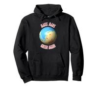 Ciencia Negro Azul Rojo Marte Terraforming Cartografía Sudadera con Capucha