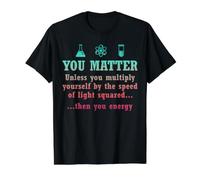 Ciencia Que importas a Menos Que multipliques Entonces Maestro de energía Camiseta gráfica económica, Hombre, Negro, S