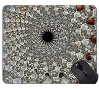 Ciencia Química Geometría Matemáticas Divertido Juego Cojín de ratón Personalizado, Fractal Cojín de ratón con borde cosido