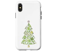 Ciencia, Tecnología, Ingeniería Matemáticas Vacaciones Stem Árbol de Navidad Carcasa para iPhone X/XS