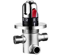 CIENCIA Válvula angular de baño G1/2 "para latón macizo, cromado, válvula de ducha de tres vías para ducha de mano, válvula mezcladora termostática CTM505
