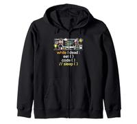 Ciencias de la Computación Python Programador Comer Código Sleep Software Sudadera con Capucha