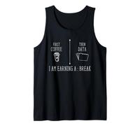Científico de Datos Humor Primero Café Luego Datos Estadísticas Camiseta sin Mangas