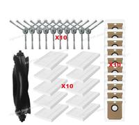 CIENUWPD Accesorios Piezas Rodillo Cepillo Lateral Filtro Bolsa para Polvo para Eufy Clean L50, L50 SES, L60, L60 SES, L60 Hybrid, G50, G50 Hybrid(Set Q)