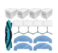 CIENUWPD Bolsa para Polvo para mopa con Filtro y Cepillo Lateral Principal para Atvel SmartGyro R80 Base para Cecotec Conga 2499 Ultra Home Titanium Advanced(Set L)