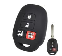 CIENUWPD Funda de Silicona para Llave de Coche con Control Remoto pour Toyota Camry Corolla Prado Landcruiser RAV4 Yaris Auris Highlander 4-Runner