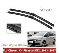 CIENUWPD Juego de escobillas limpiaparabrisas Delanteras para Parabrisas de 30" + 30" para Citroen C4 Picasso MK2 2013 2014 2015 2016 2017(Front 2pcs)