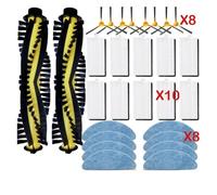 CIENUWPD Paño de fregona con Filtro HEPA y Cepillo Lateral Principal para Neatsvor X520 X500 Tesvor X500 Pro T8 M1 Ikhos Create NetBot S15 S14(Set 4)