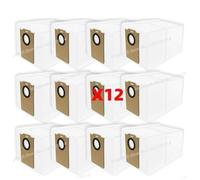 CIENUWPD Piezas Cepillo Lateral Principal Filtro Bolsa de trapeador para MONSGA MS1 MAX,para Proscenic Q8 MAX,para Mova E10,para Liectroux M70 Pro,para Mamibot EXVAC700 Pioneer(12 Bags)